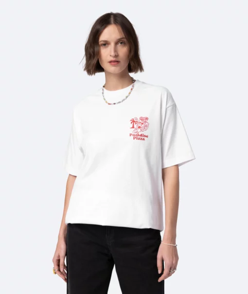 On vacation Paradise Pizza T-Shirt White