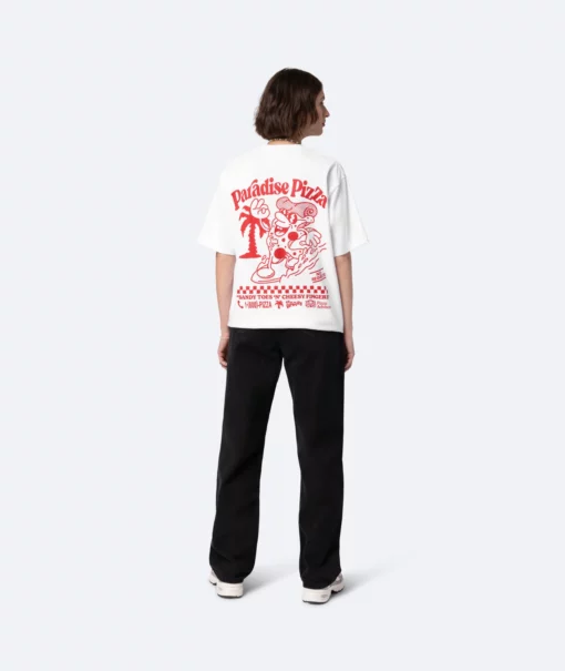 On vacation Paradise Pizza T-Shirt White