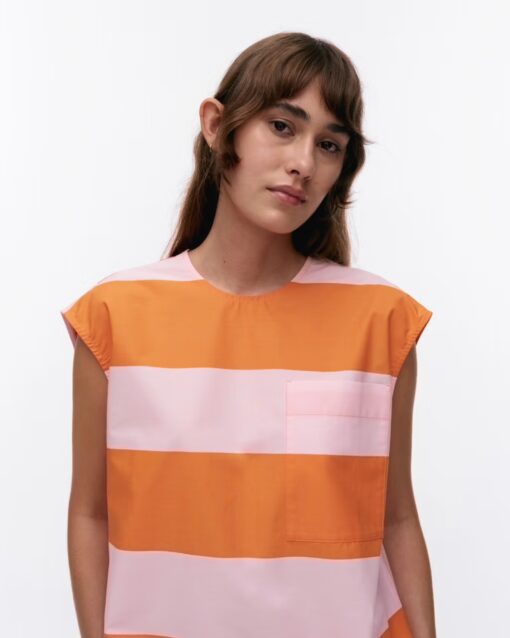 Marimekko Kaksin Galleria Top Orange, Pink