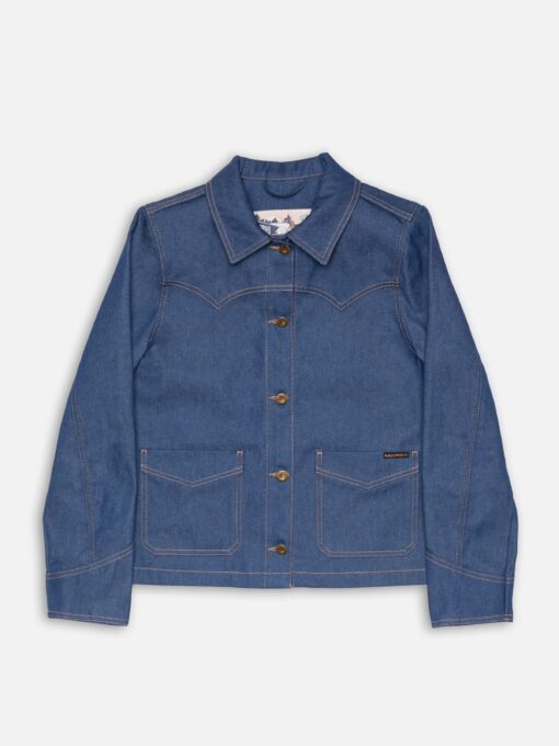 Nudie Jeans Kelly Western Denim Jacket Blue