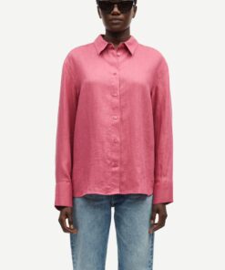 Samsøe Samsøe Sanot Linen  Shirt Rose Wine