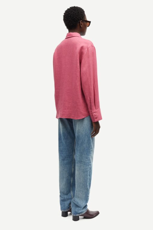 Samsøe Samsøe Sanot Linen  Shirt Rose Wine