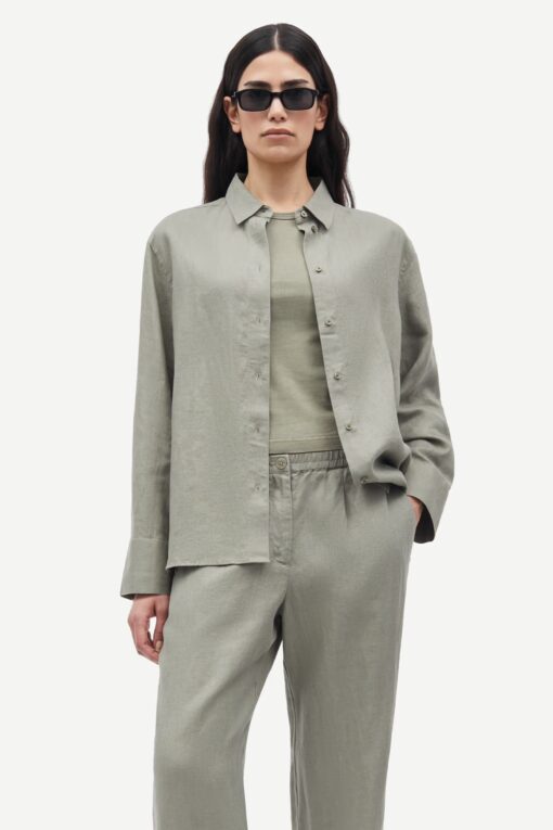 Samsøe Samsøe Sanot Linen  Shirt Rose Wine
