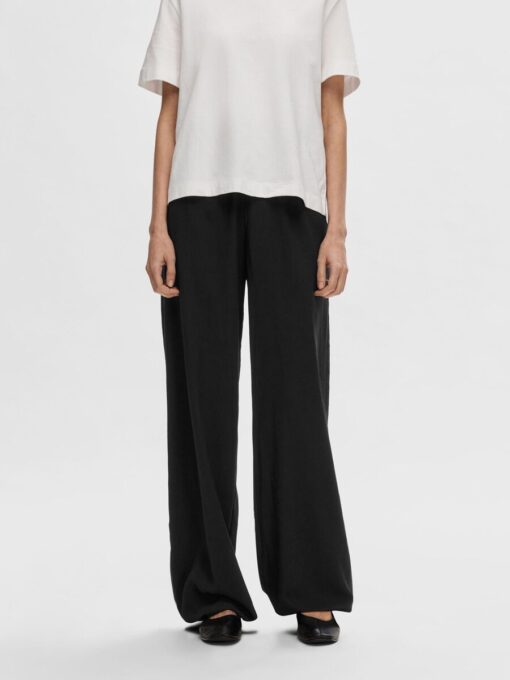 Selected Femme Tinni Wide Pant Black