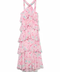 VMFelicia Ruffle Maxi Dress Rose