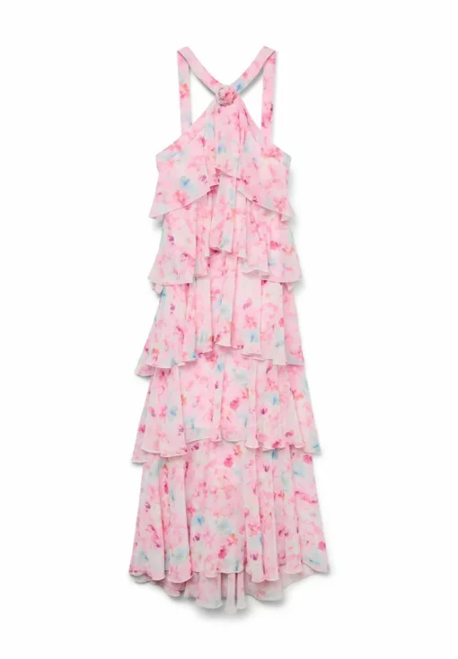 VMFelicia Ruffle Maxi Dress Rose