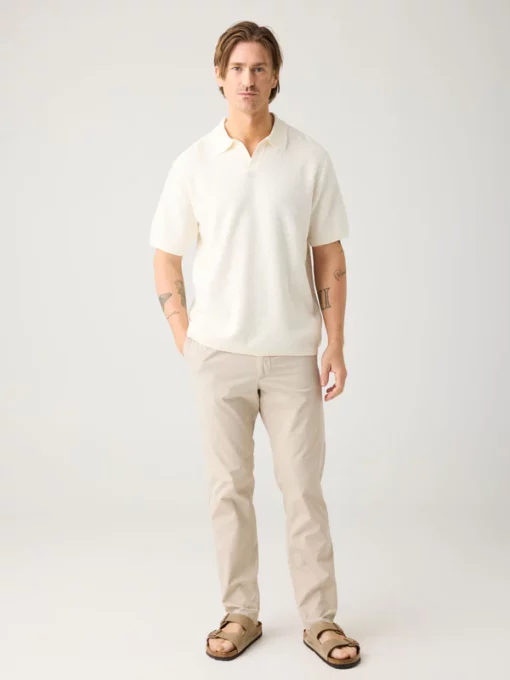 Knowledge Cotton Apparel Tim Tapered Poplin Pants Light Feather Gray