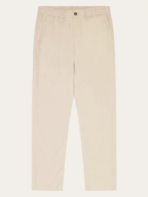 Knowledge Cotton Apparel Tim Tapered Poplin Pants Light Feather Gray