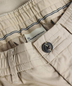 Knowledge Cotton Apparel Tim Tapered Poplin Pants Light Feather Gray