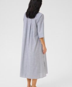 My Essential Wardrobe SkyeMW Long Dress Dark Sapphire Blue Striped