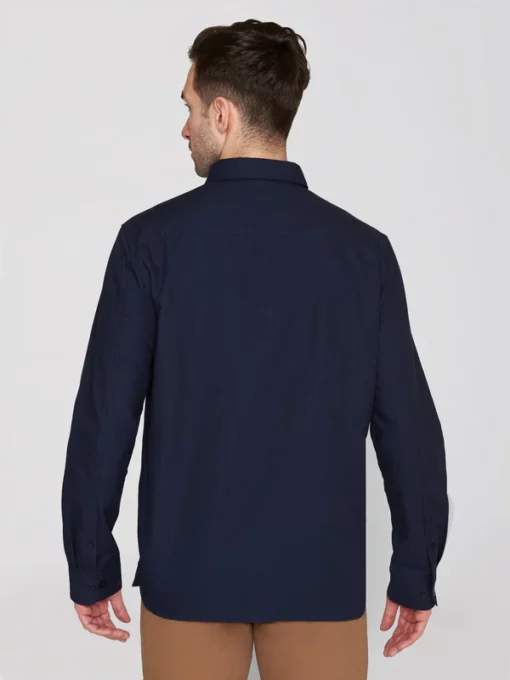 Knowledge Cotton Apparel Harald Small Owl Oxford Total Eclipse