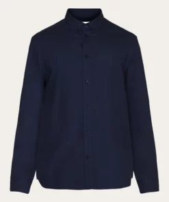 Knowledge Cotton Apparel Harald Small Owl Oxford Total Eclipse