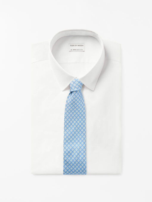 Tiger of Sweden Geometa Silk Necktie Light Blue