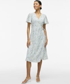 Vilovie Wrap Midi Dress Kentucky Blue