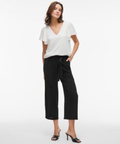 Vijosa Belted Culotte Pants Black