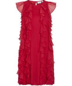 Visolvina Short Frill Dress Racing Red