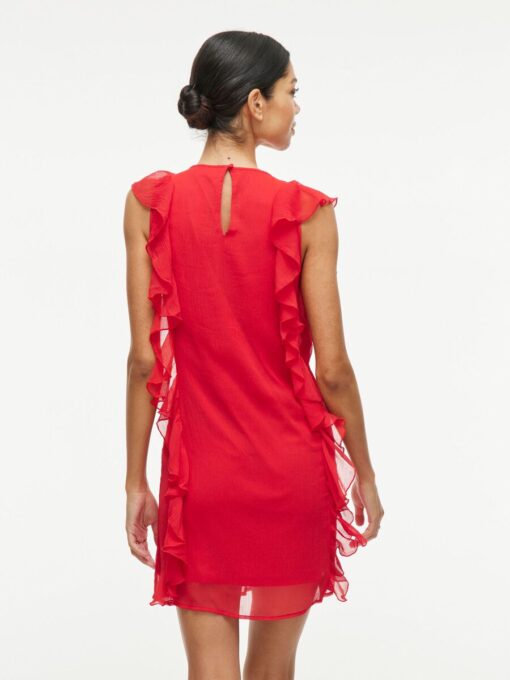Visolvina Short Frill Dress Racing Red
