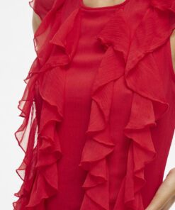 Visolvina Short Frill Dress Racing Red