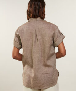 Stenströms Jenna Light brown Linen Popover Shirt
