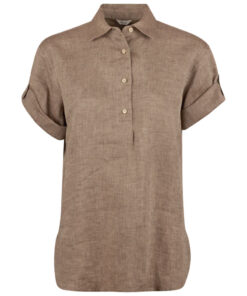 Stenströms Jenna Light brown Linen Popover Shirt