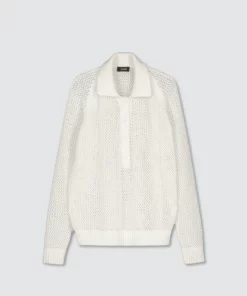 Billebeino Collar Fisnet Sweater Brilliant White
