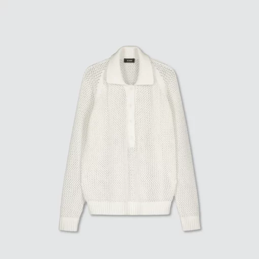 Billebeino Collar Fisnet Sweater Brilliant White