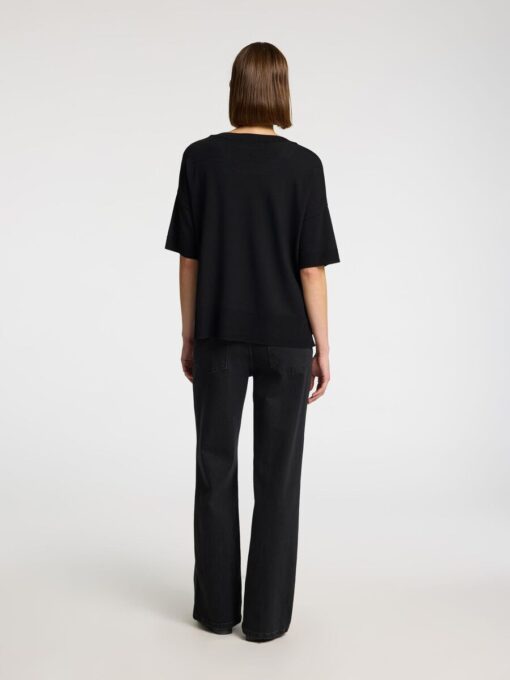 Slfwille Knit O-Neck Top Black