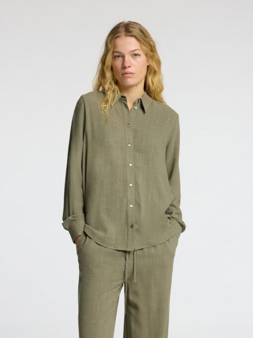 Slfviva Ls Sun Shirt Vetiver