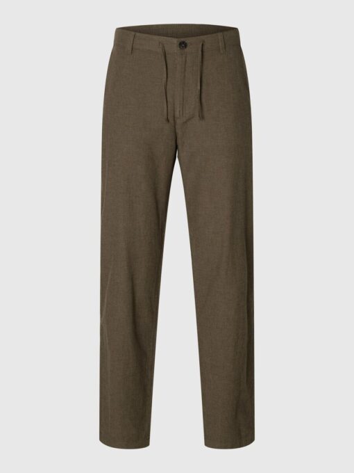 Selected Homme Brody Linen Pants Forest Night