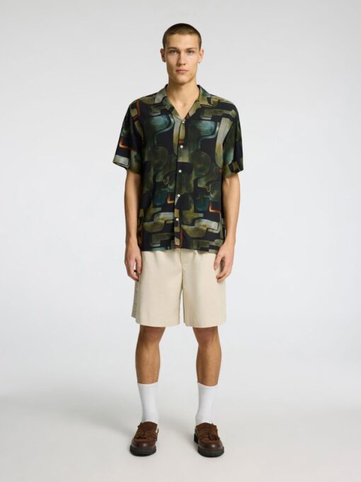 Selected Homme Relax-Vero Shirt Black AOP