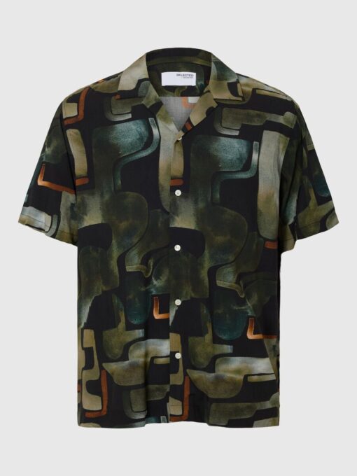 Selected Homme Relax-Vero Shirt Black AOP