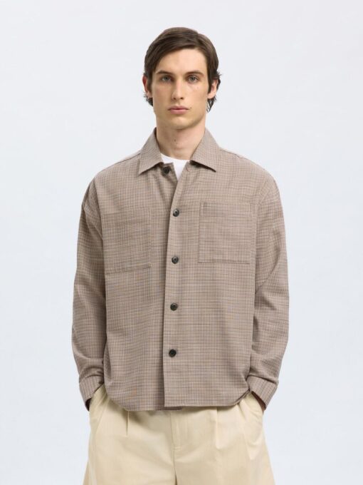 Selected Homme Henry Overshirt Sand