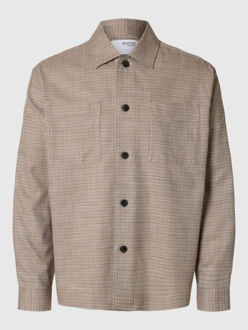 Selected Homme Henry Overshirt Sand