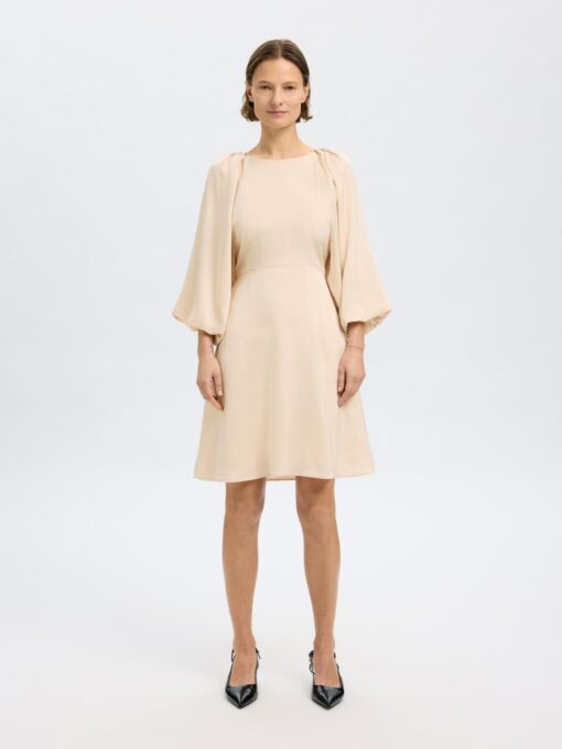 Slflaurina 3/4 Open Back Dress Sandshell