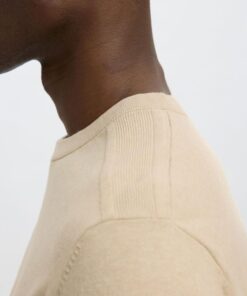 Selected Homme Berg Knit Tee Oatmeal