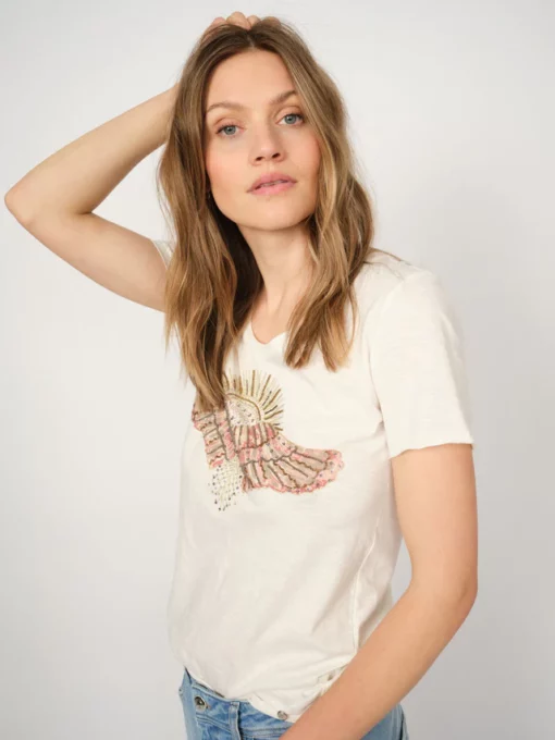 Mos Mosh MMNadine O-SS Deco Tee Powder Pink