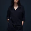 Aveny Cordelia Shirt Cotton Crinkle Black