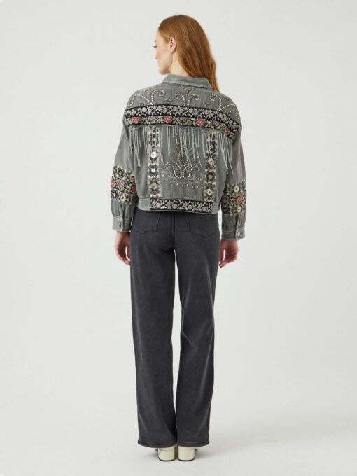 Y.A.S Yasvision Oversized Jacket Medium Grey Denim