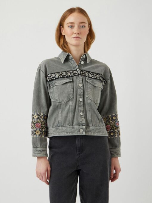 Y.A.S Yasvision Oversized Jacket Medium Grey Denim