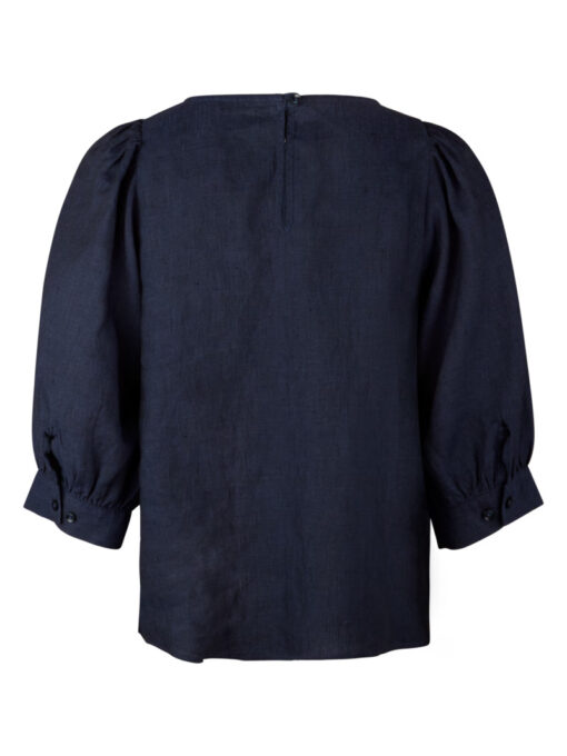 Stenströms Carmen Navy Linen Blouse
