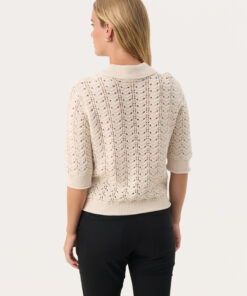 Part Two RhodaPW Cardigan Whitecap Gray