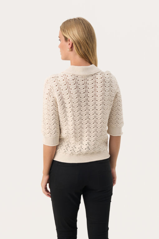 Part Two RhodaPW Cardigan Whitecap Gray