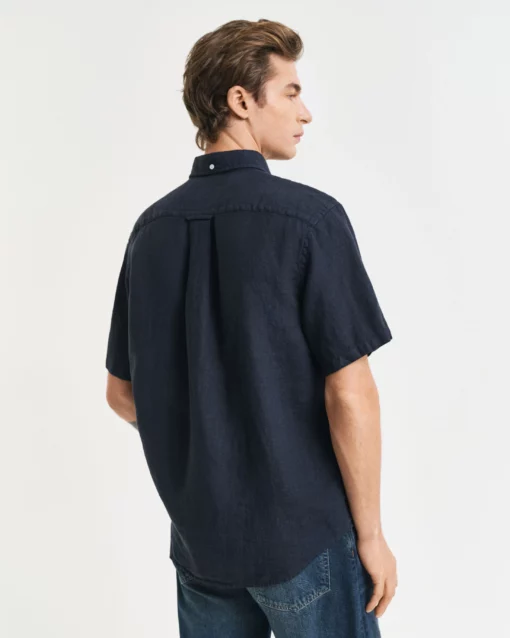Gant Linen Shirt Evening Blue
