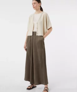 Comma, Short Sleeve Cardigan Beige