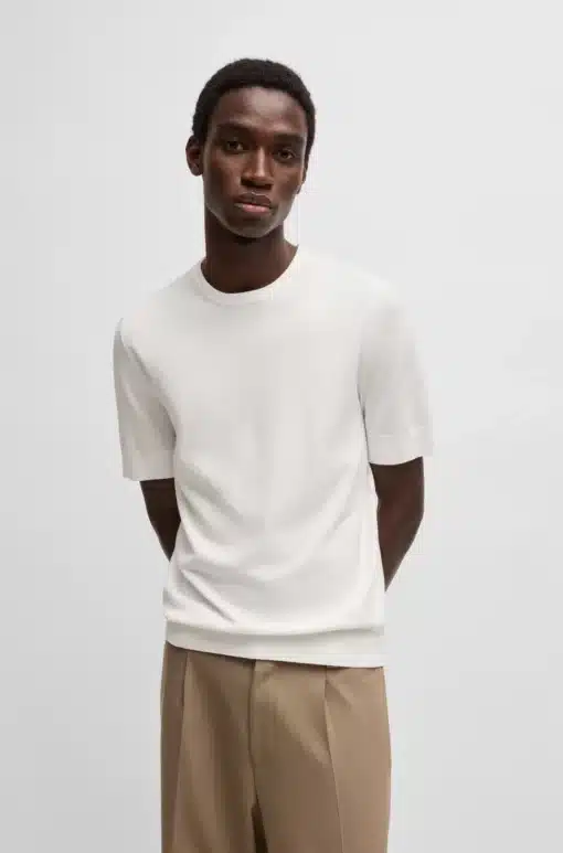 Hugo San Carl Knit T-shirt White