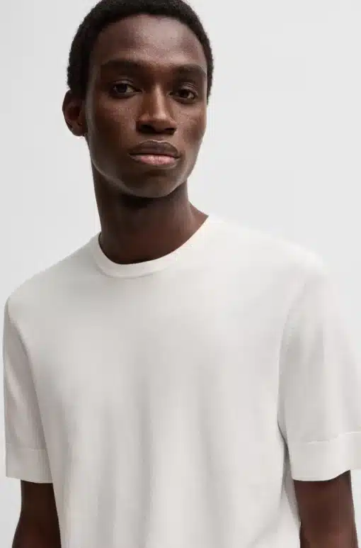 Hugo San Carl Knit T-shirt White