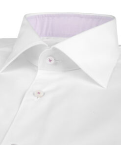 Stenströms Slimline White Contrast Twill Shirt