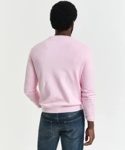 Gant Classic Cotton C-Neck Light Pink Melange