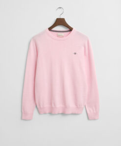 Gant Classic Cotton C-Neck Light Pink Melange