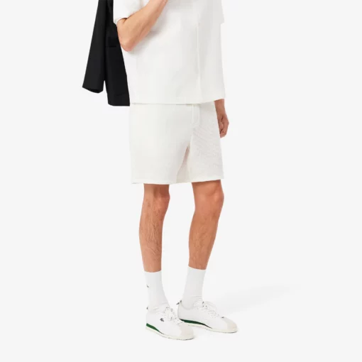 Lacoste Lightweight Textured Shorts White